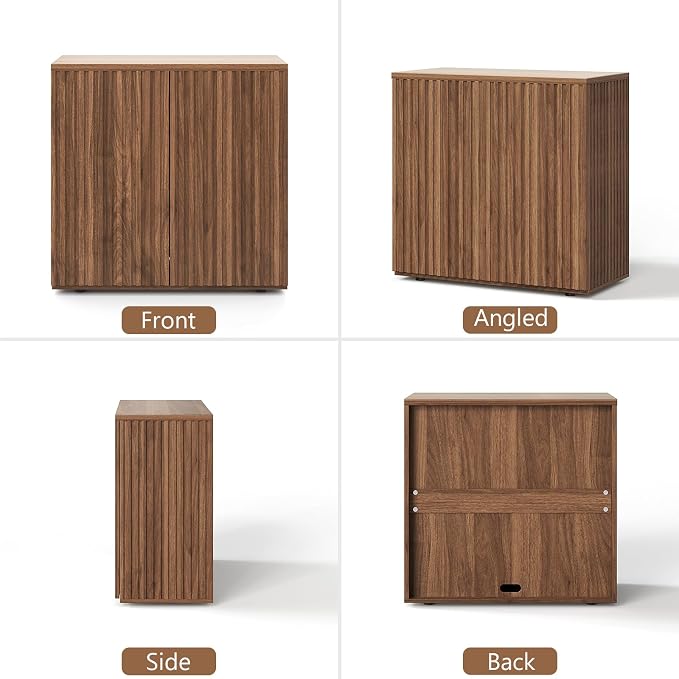 Walnut - Fluted