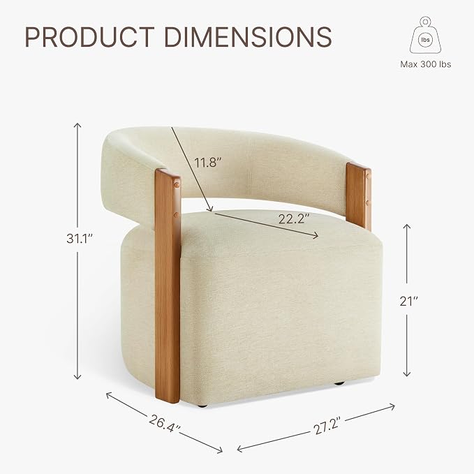 Sand Wooden Armrest