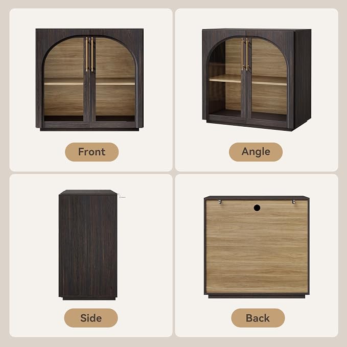 Dark Walnut-glass Doors