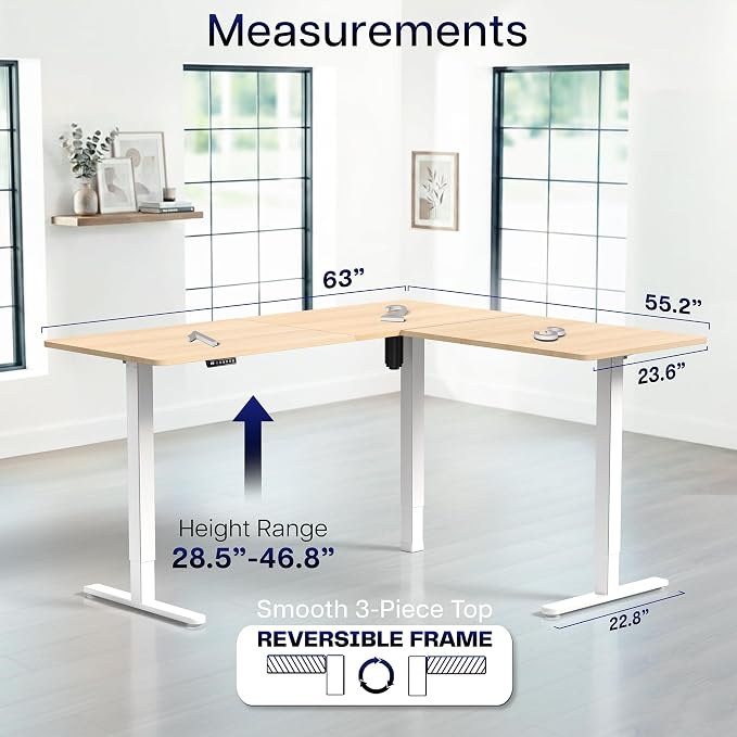 Light Wood Top / White Frame