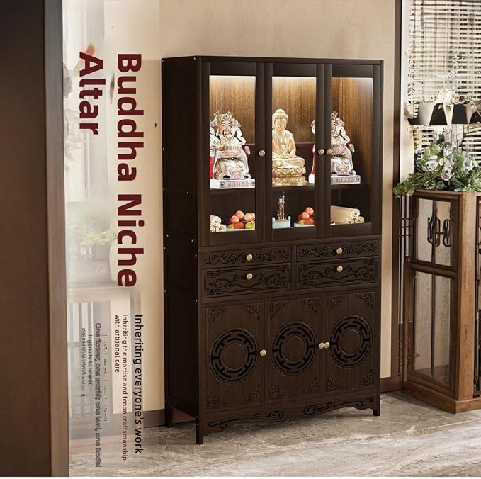 Single Door With Pull-out Board, Buddhist Altar