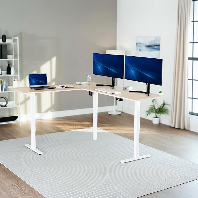 Light Wood Top / White Frame