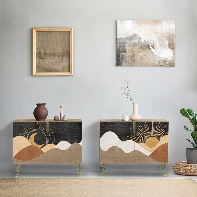 Mid-century Geometric Sun Nature Wilderness