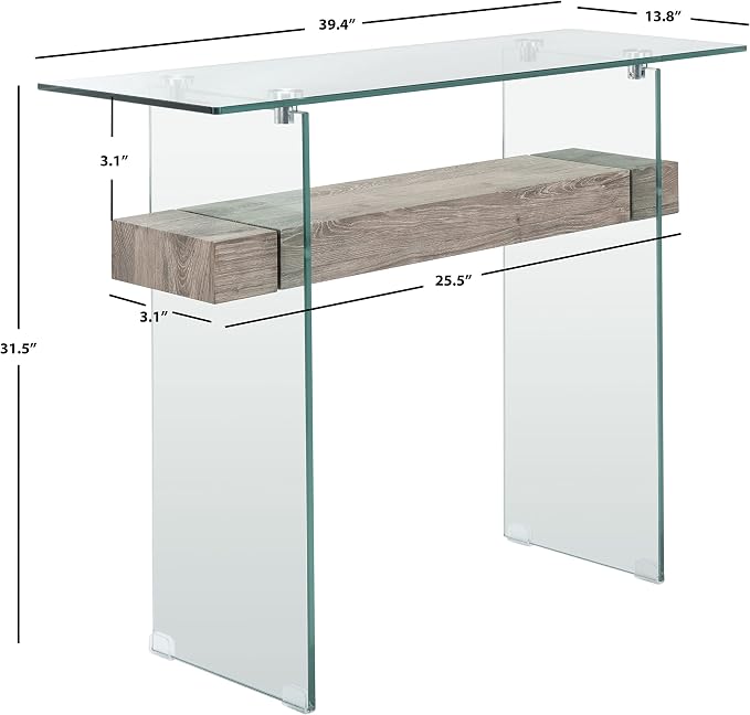 Glass / Grey Oak