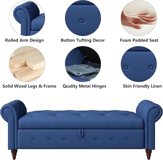 Linen Navy Blue