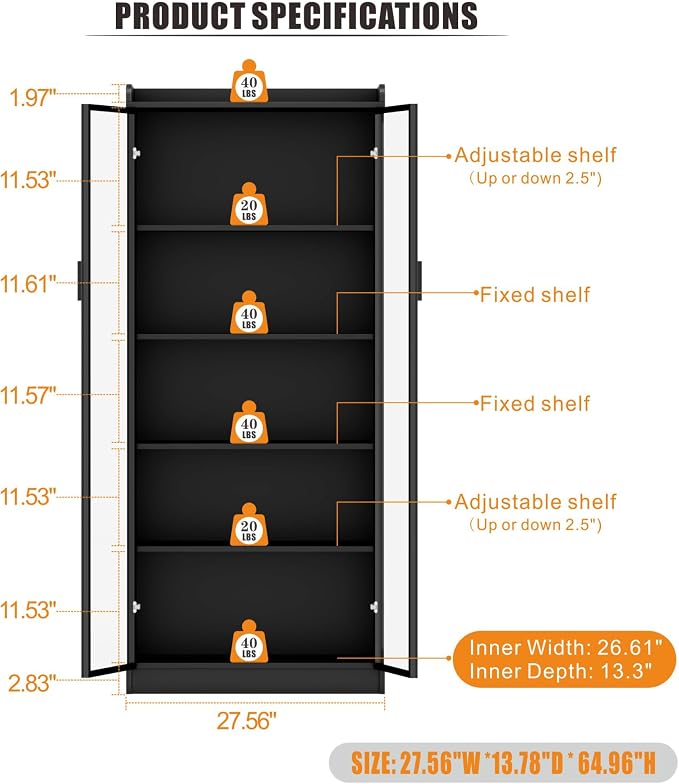 Black-transparent Acrylic Doors