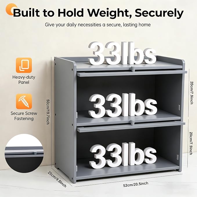 Gray, 2-tier