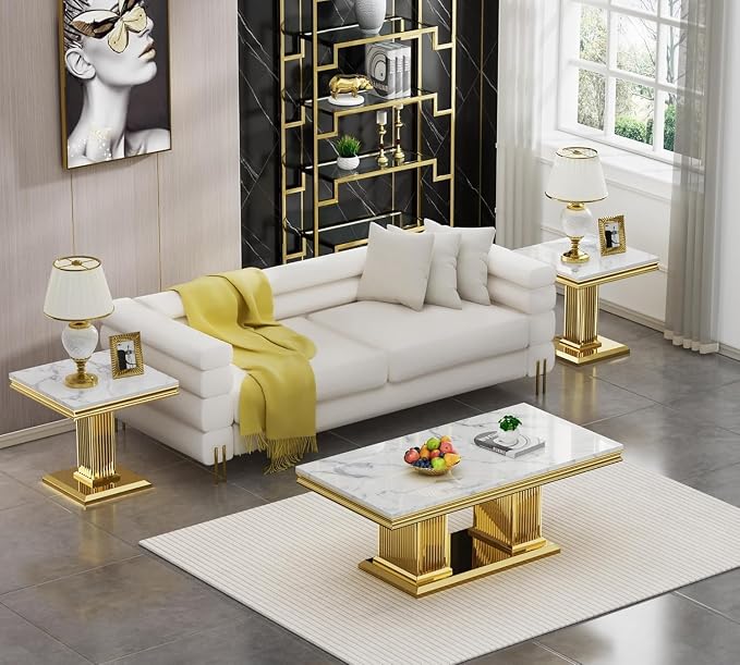 End Table - White Gold