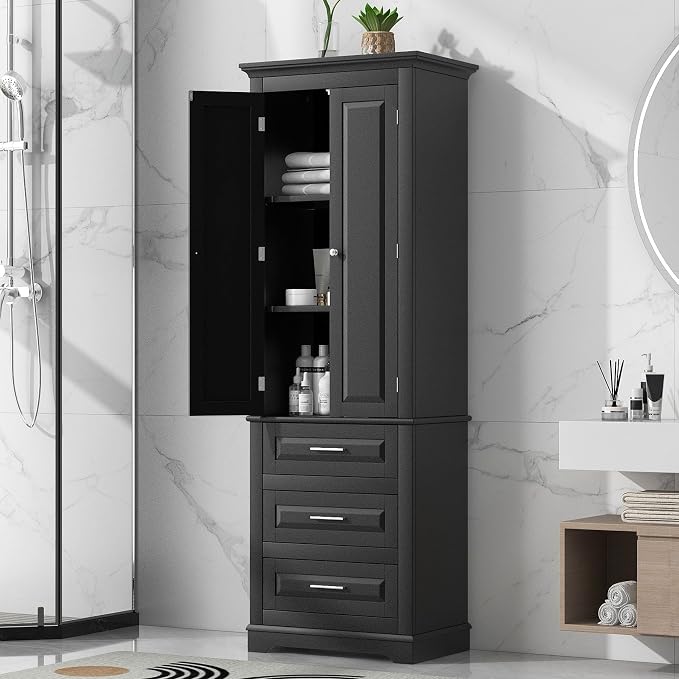 Black 3 Drawers