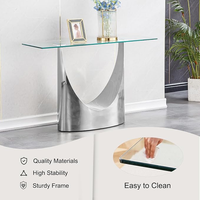 Silver Console Table
