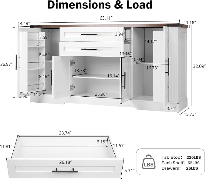 2 Drawers-white