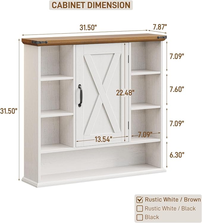 Rustic White and Brown
