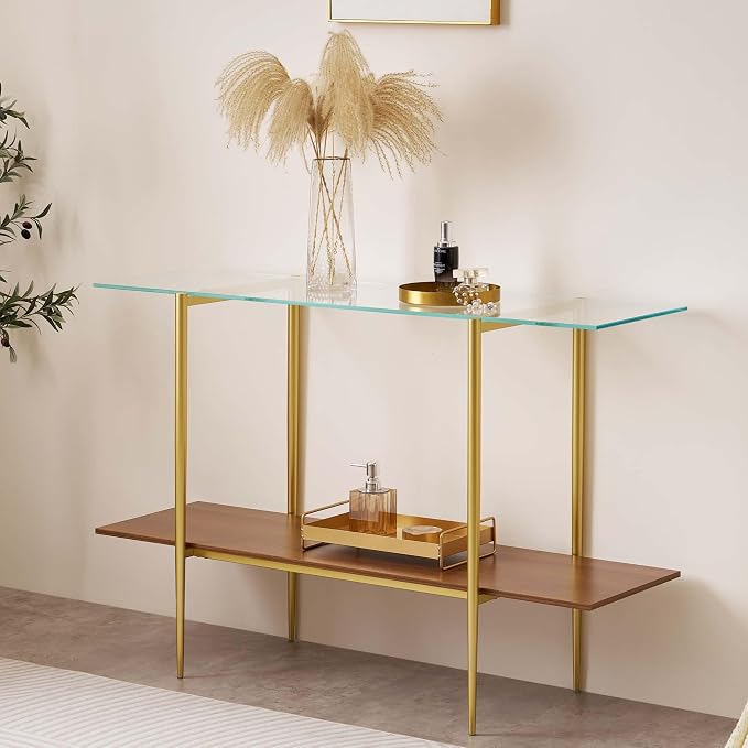 Clear & Walnut