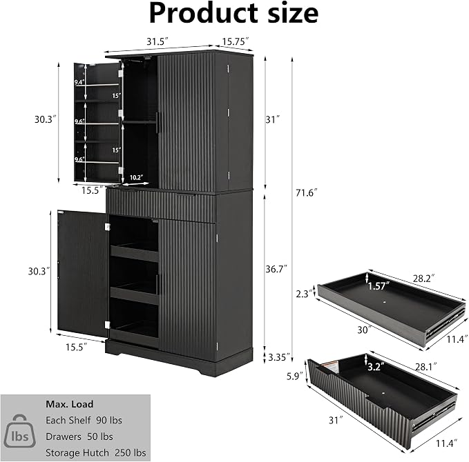 Middle Drawer-black