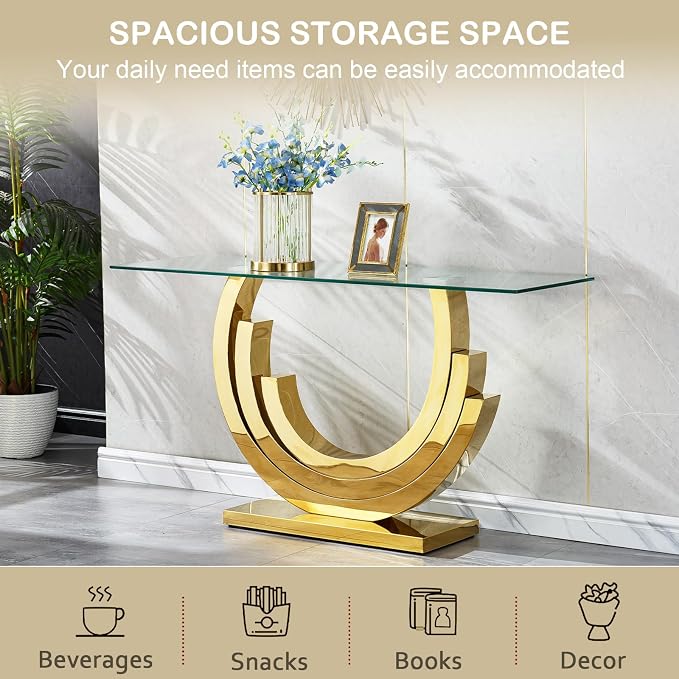 Gold Console Table
