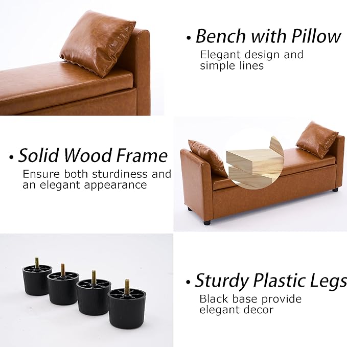 Faux Leather - Camel Brown - 55\