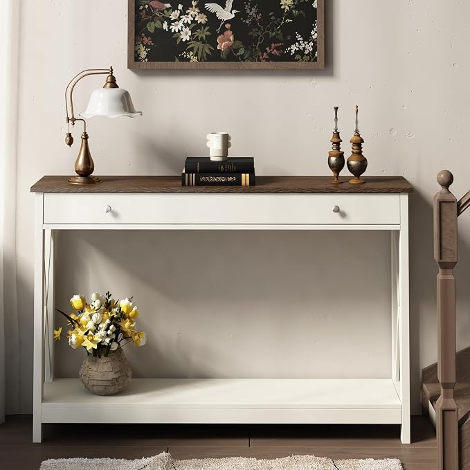 Antique White & Brown