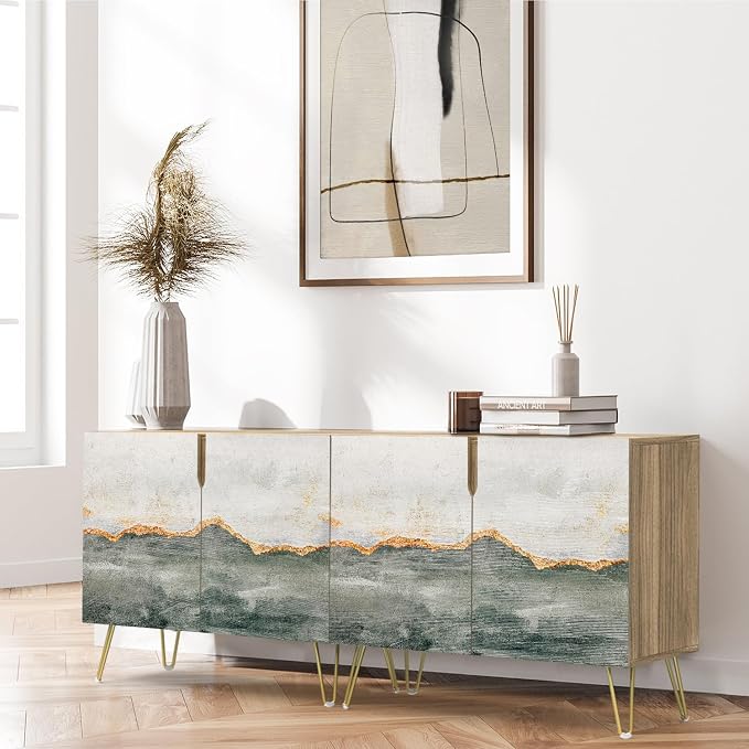 Gold Gray Color Block Collage