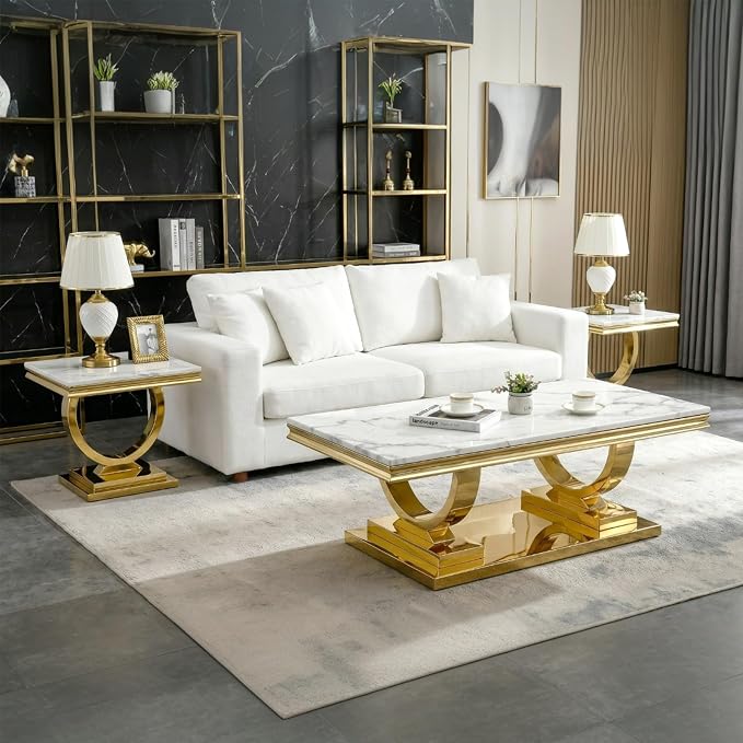 White & Gold - Coffee Table