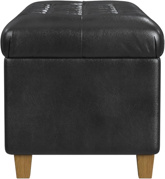 Black Faux Leather
