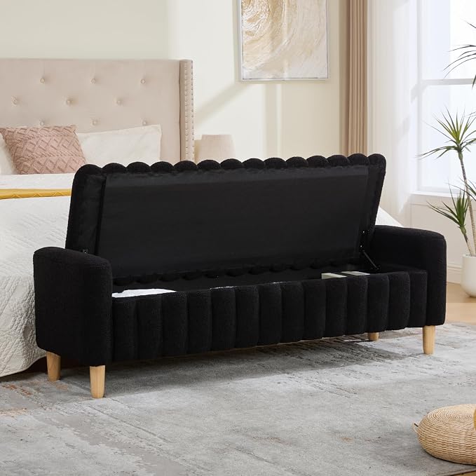 Teddy Fabric Ribbed - Black