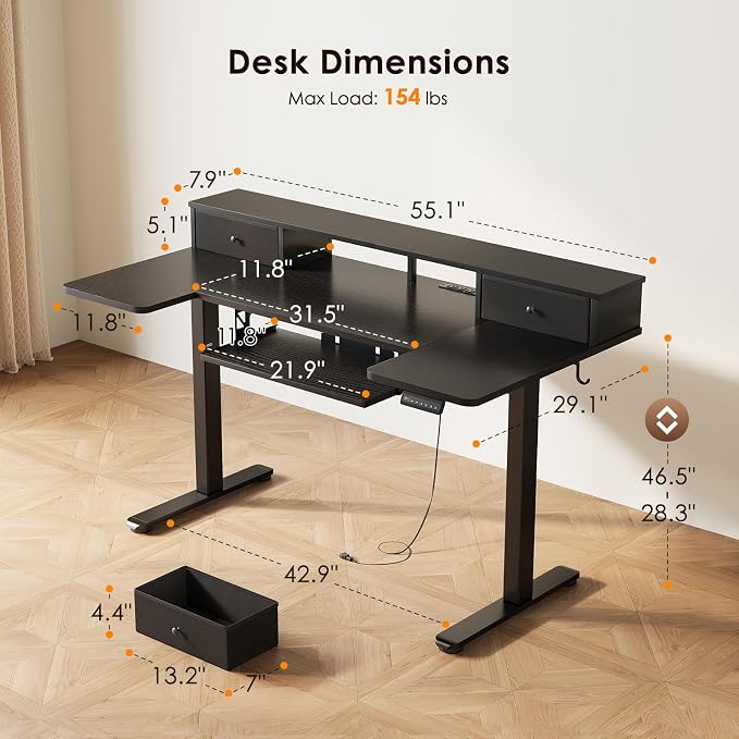 Black With Drawers