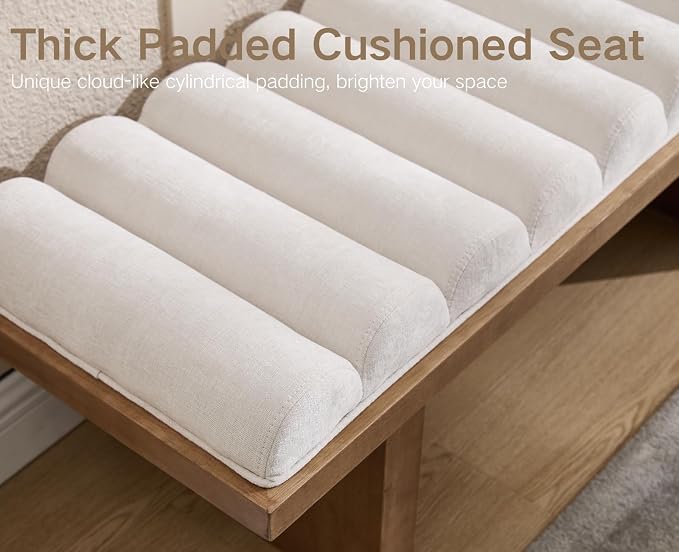 Beige Chenille-natural Wood