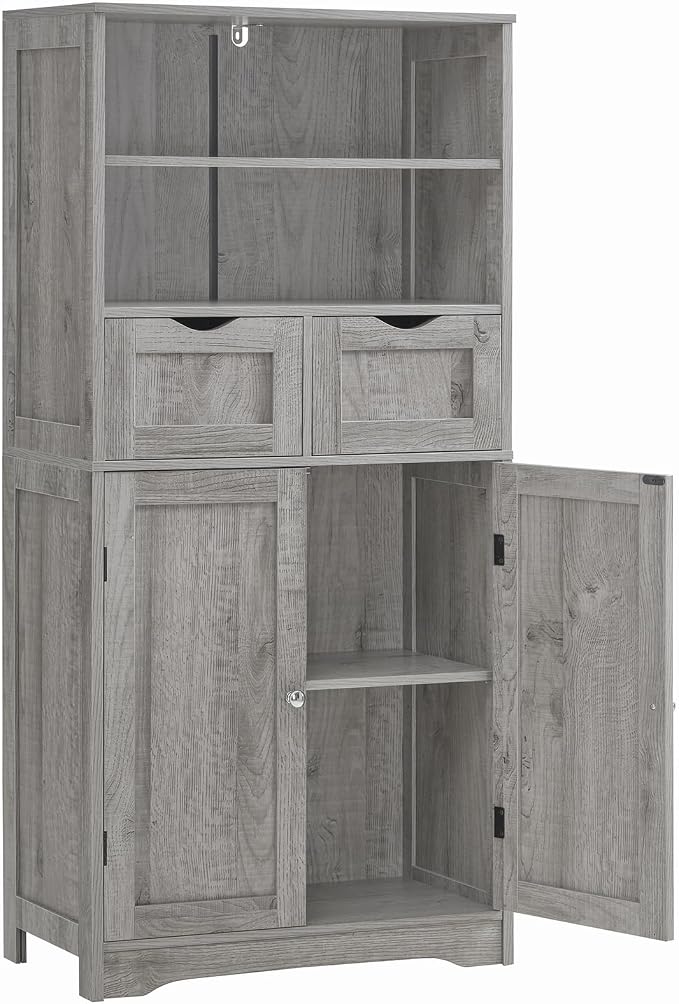 Grey, 2 Drawers