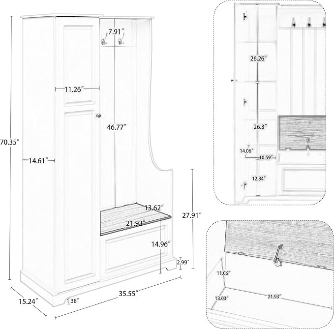 White+different Shelves