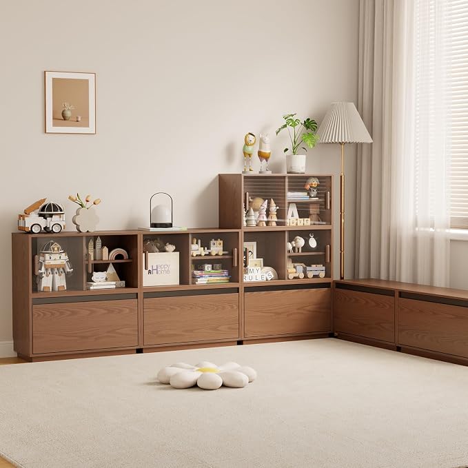 B Double Drawers Walnut