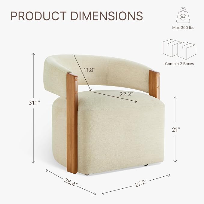 Sand Wooden Armrest