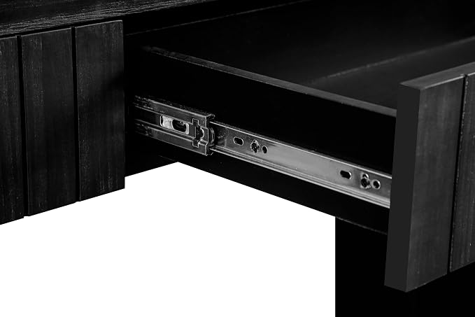 Black With 2 Drawers
