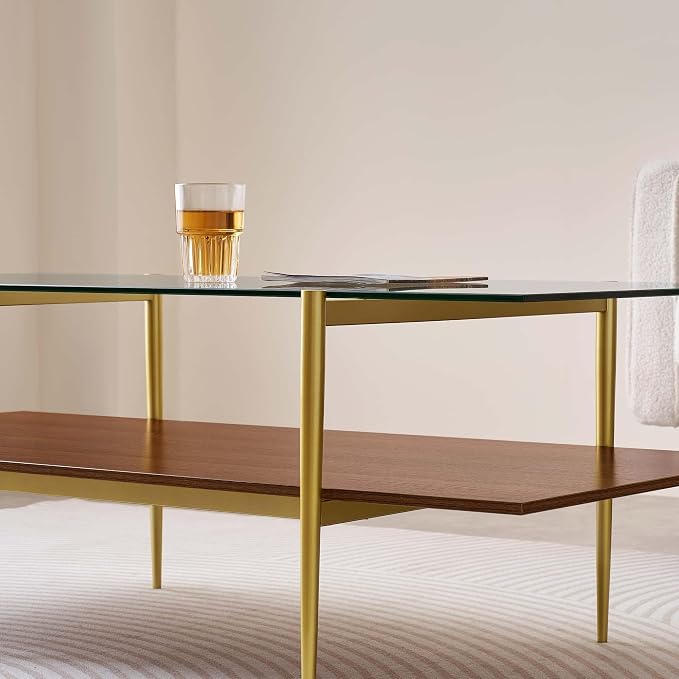 Clear & Walnut