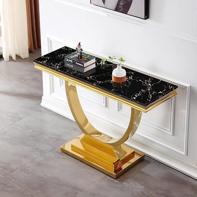 Console Table - Black Gold