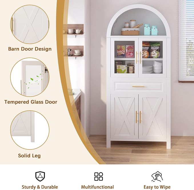 White -X Barn Door