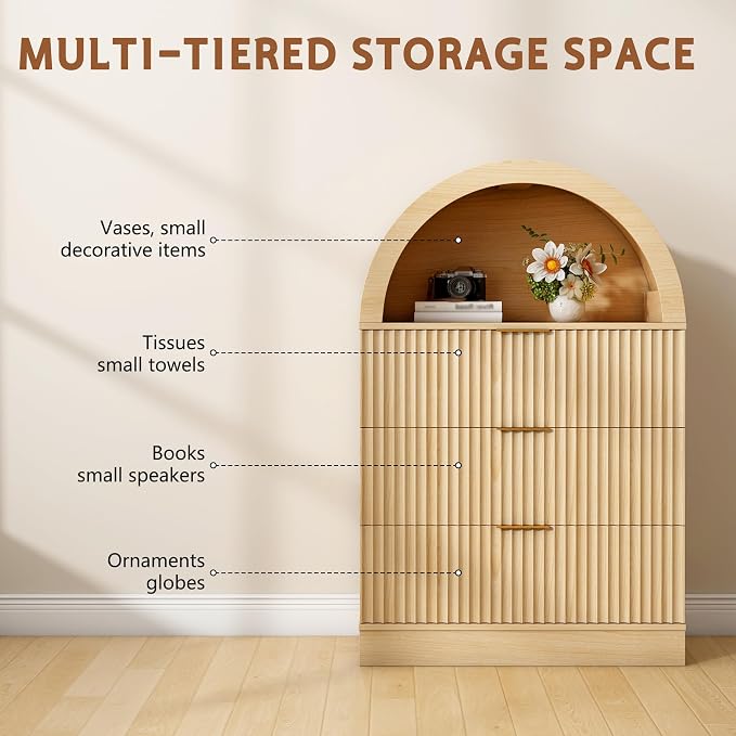 3-drawer - Natural Oak