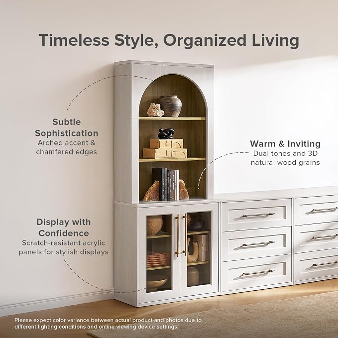 White Oak Acrylic Hutch
