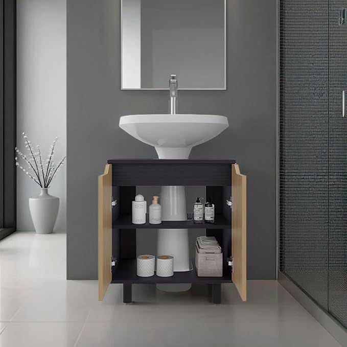 Black, Natural Oak