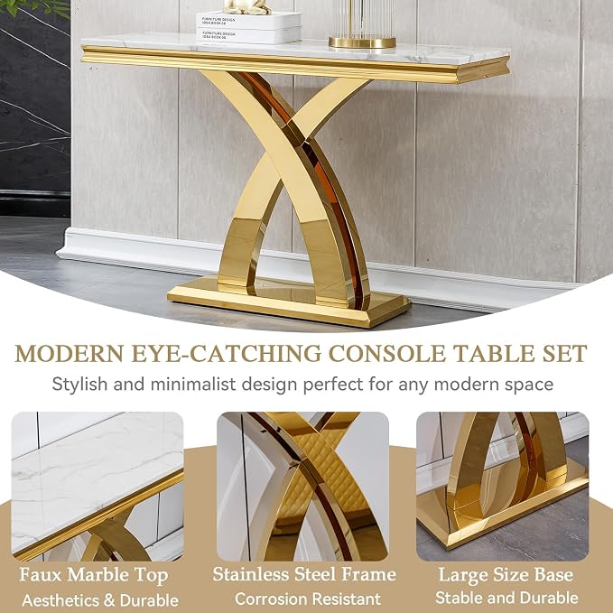 Gold-console Table