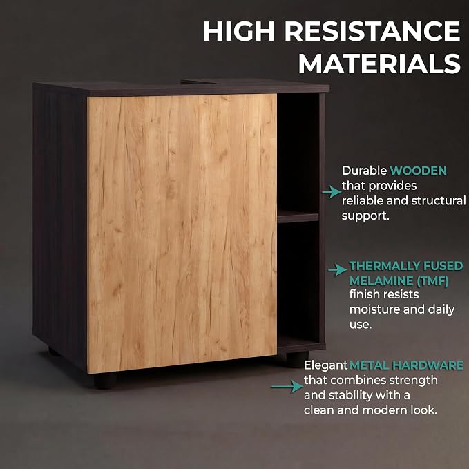 Black, Natural Oak