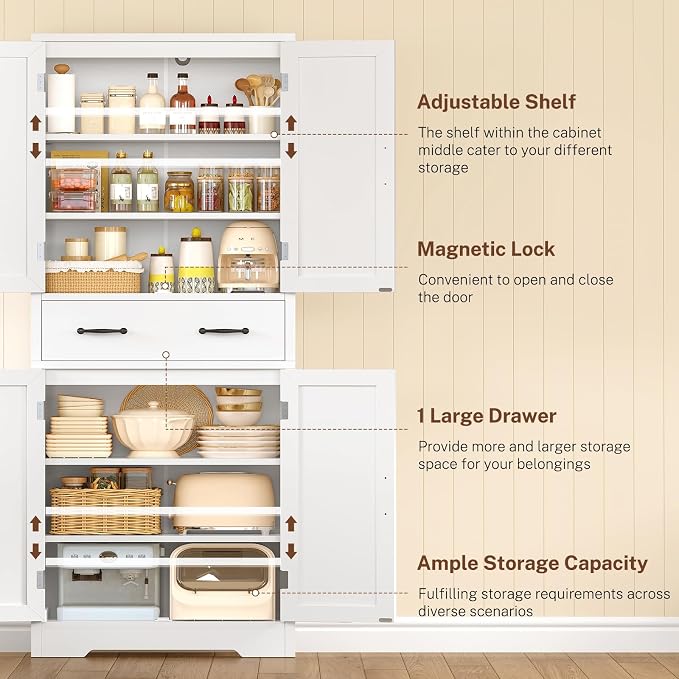 White,1 Drawer