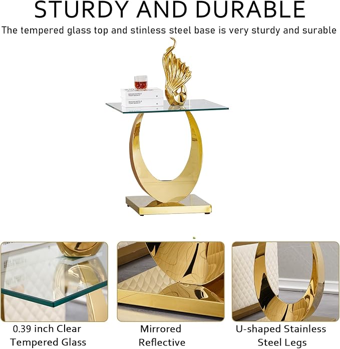 Gold End Table