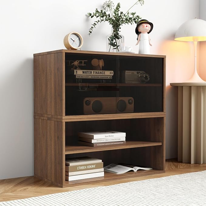 B2-open Shelf+glass Door