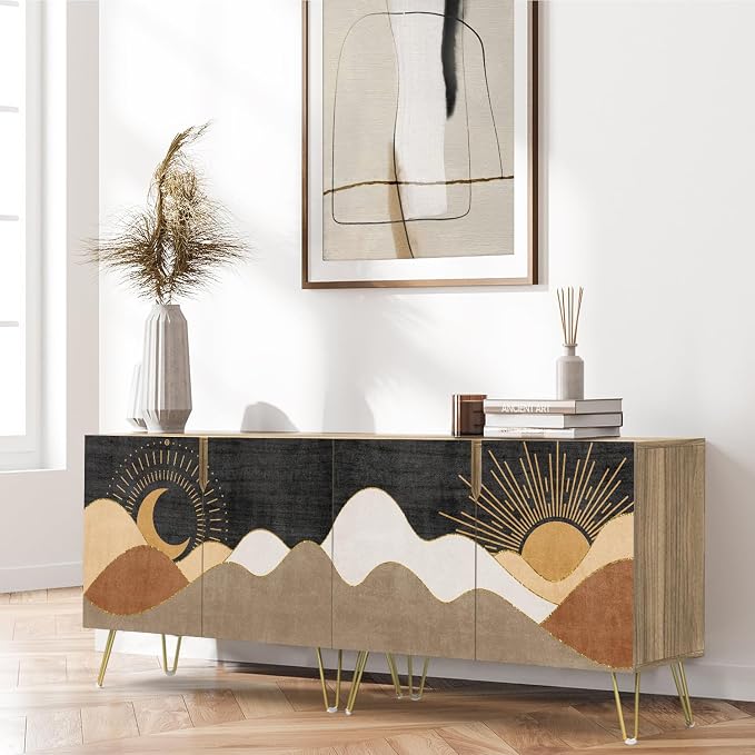 Mid-century Geometric Sun Nature Wilderness