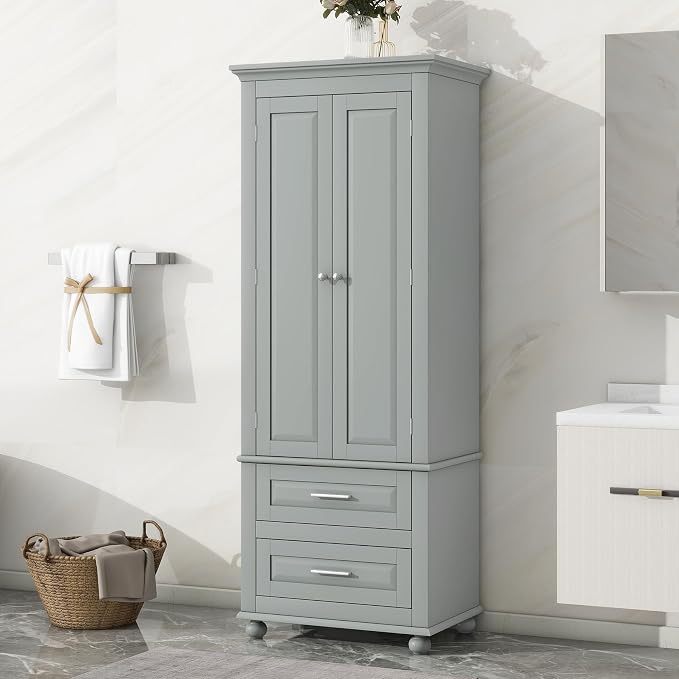 Grey 2 Drawers