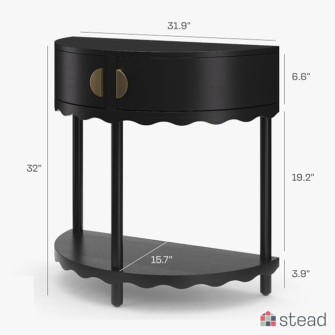 Blackened Oak With Brass Pulls