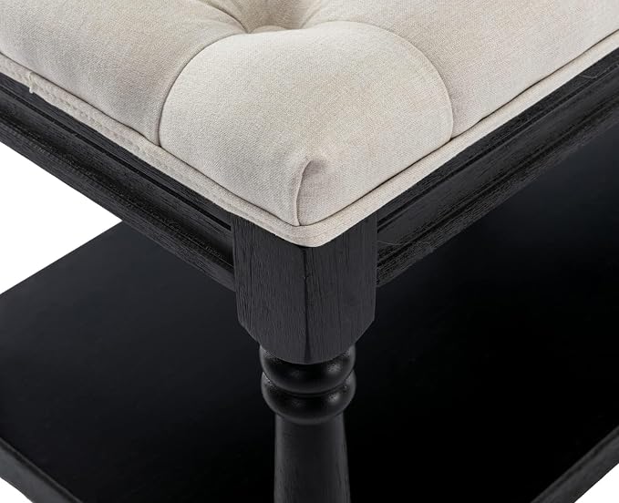 Beige- Black Wood