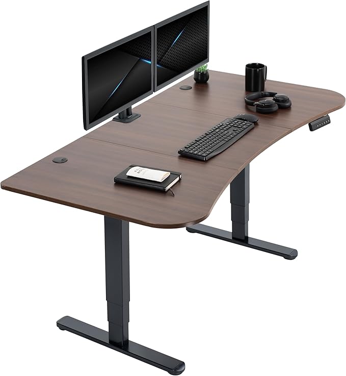 Dark Walnut Top / Black Frame