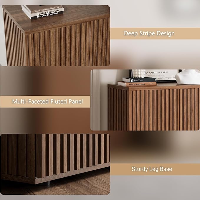 Walnut - Fluted