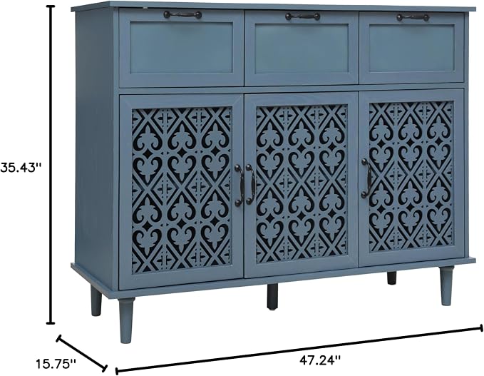 Blue_3 Door 3 Drawer
